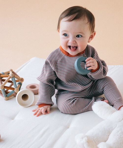 こども ビームス（コドモビームス）の「ベビー テレコ ラグラン Tシャツ 2026SS（60～90cm）（Tシャツ/カットソー・キッズ・イエロー系その他4/ブラウン系その他5/グリーン系その他・80-90/60-70）」の5枚目の写真