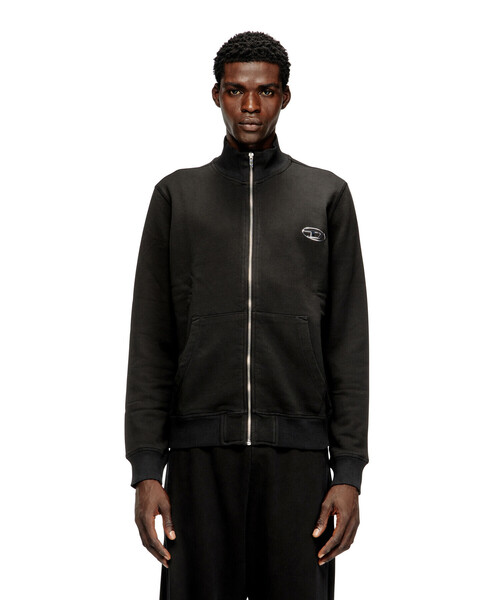 DIESEL(ディーゼル)の「メンズ ジップアップスウェット S-GINN-ZIP-IOD(スウェット・メンズ・ブラック・MEDIUM/LARGE/SMALL/X-LARGE/X-SMALL/XX-LARGE/XXX-LARGE)」の4枚目の写真