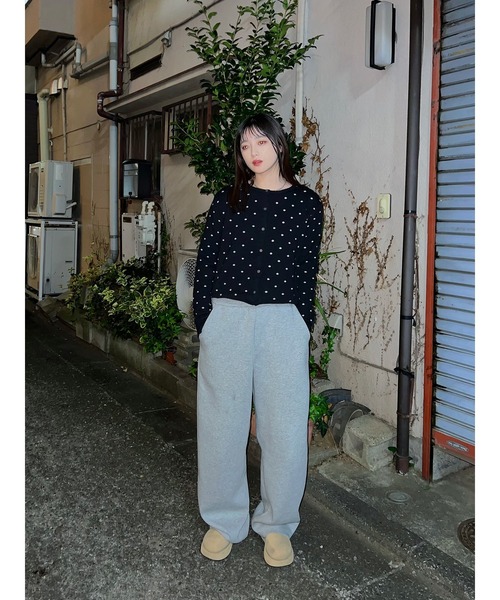 BGL（ビージーエル）の「RHINESTONE SWEAT PANTS / ラインストーン / キラキラ / Y2K / 韓国ストリート　スウェットパンツ（スウェットパンツ・レディース・ブラック/グレー・S/M/L）」の19枚目の写真