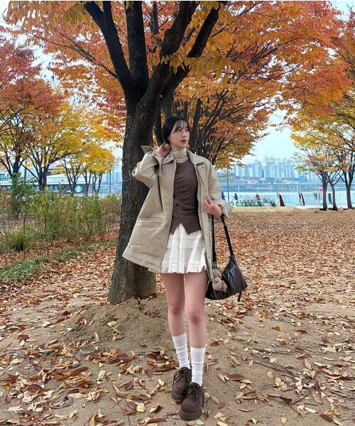 LADY VOLUME（レディーボリューム）の「OVER-FIT LEATHER PADDING PARKA_CREAM（ダウンジャケット/コート・レディース・その他・FREE）」の6枚目の写真