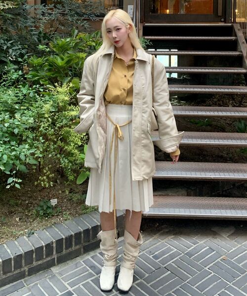 LADY VOLUME（レディーボリューム）の「OVER-FIT LEATHER PADDING PARKA_CREAM（ダウンジャケット/コート・レディース・その他・FREE）」の8枚目の写真