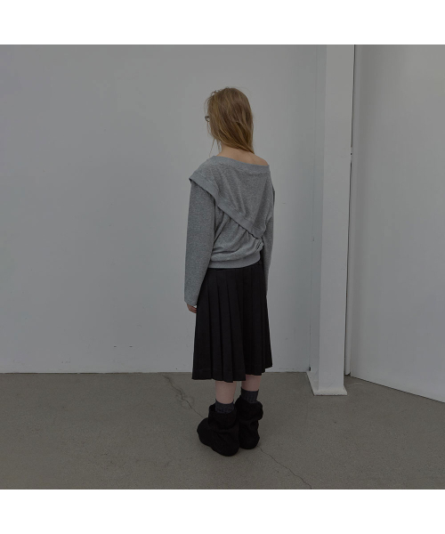 LCDC TM（エルシーディーシーティーエム）の「LAYERED DETAIL JERSEY TOP (MELANGE GREY)（Tシャツ/カットソー・レディース・その他・SMALL/MEDIUM）」の3枚目の写真