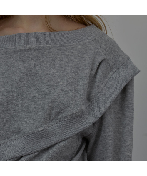 LCDC TM（エルシーディーシーティーエム）の「LAYERED DETAIL JERSEY TOP (MELANGE GREY)（Tシャツ/カットソー・レディース・その他・SMALL/MEDIUM）」の8枚目の写真