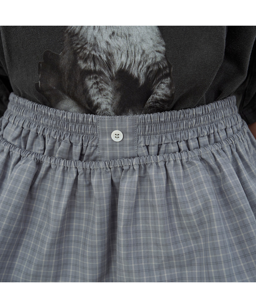 LCDC TM(エルシーディーシーティーエム)の「CHECKED FRILL MINI SKIRT (GREY)(スカート・レディース・ミックスグレー・OS)」の7枚目の写真