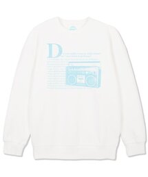 レトロラジオルーズフィットスウェット_ホワイト