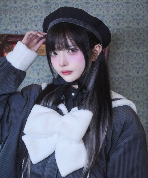Whinny(ホワイニー)の「Whinny/まんまるましゅまろちゃん(ハンチング/ベレー帽・レディース・グレー系その他2/ブルー系その他2/ブラック・FREE)」の14枚目の写真