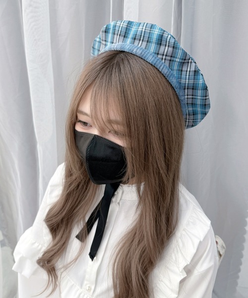 Whinny(ホワイニー)の「Whinny/まんまるましゅまろちゃん(ハンチング/ベレー帽・レディース・グレー系その他2/ブルー系その他2/ブラック・FREE)」の11枚目の写真