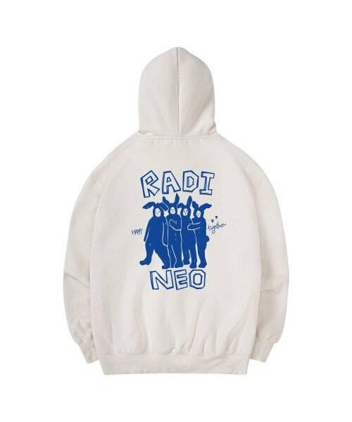 RADINEO(ラディネオ)の「ハッピートゥゲザー フードクリーム(パーカー・メンズ・その他・LARGE/MEDIUM/X-LARGE)」の1枚目の写真