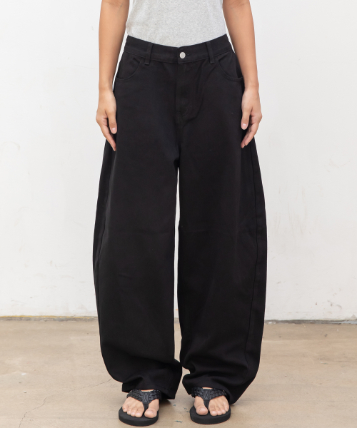 CHAMBROS（チャンブロス）の「カーブド BARREL コットンデニムパンツ[ブラック]（デニムパンツ・レディース・その他・SMALL/MEDIUM/LARGE/X-LARGE/2XL）」の19枚目の写真