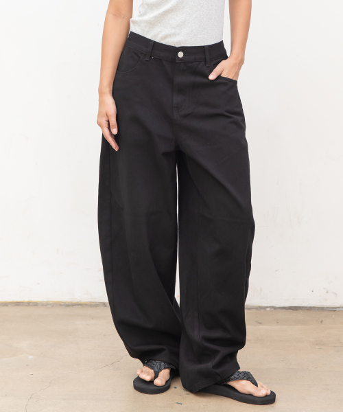 CHAMBROS（チャンブロス）の「カーブド BARREL コットンデニムパンツ[ブラック]（デニムパンツ・レディース・その他・SMALL/MEDIUM/LARGE/X-LARGE/2XL）」の18枚目の写真