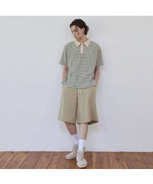 SENTAIR（センテア）の「イージーワイドバミューダパンツ_ベージュ（その他パンツ）」