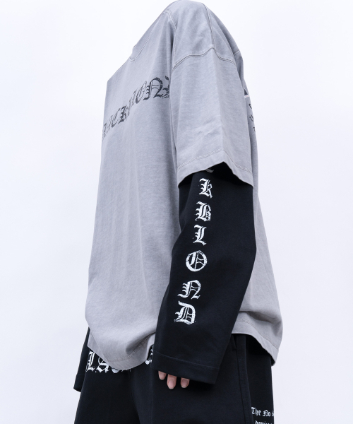 BLACK BLOND（ブラック ブロンド）の「ビビディ クラッシュド ペイスト ピグメント 半袖Tシャツ (グレー)（Tシャツ/カットソー・レディース・その他・MEDIUM/LARGE/X-LARGE）」の4枚目の写真