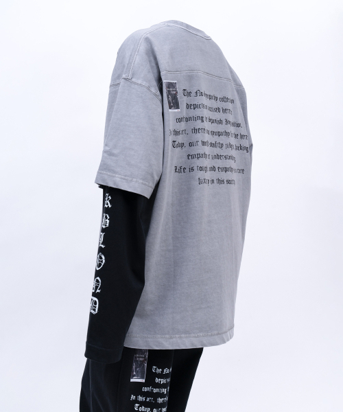 BLACK BLOND（ブラック ブロンド）の「ビビディ クラッシュド ペイスト ピグメント 半袖Tシャツ (グレー)（Tシャツ/カットソー・レディース・その他・MEDIUM/LARGE/X-LARGE）」の5枚目の写真