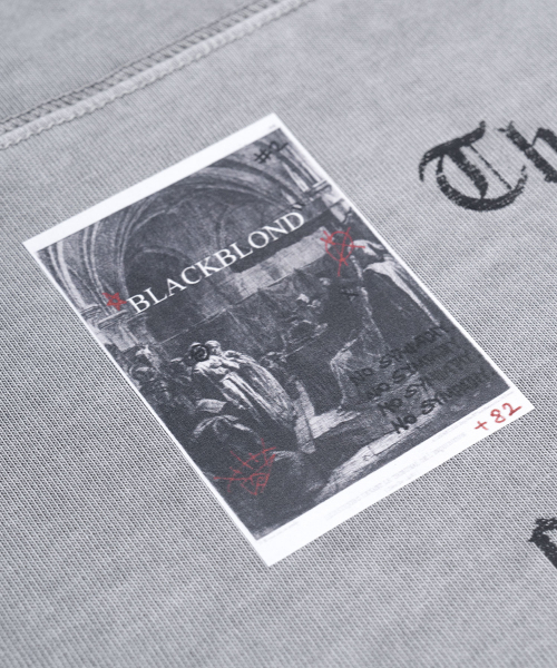 BLACK BLOND（ブラック ブロンド）の「ビビディ クラッシュド ペイスト ピグメント 半袖Tシャツ (グレー)（Tシャツ/カットソー・レディース・その他・MEDIUM/LARGE/X-LARGE）」の8枚目の写真
