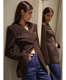 EMKM（ウウムキイム）の「カラリスウールジャケット_BROWN（テーラードジャケット）」