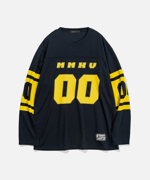 VASTIC(バスティック)の「フットボールジャージロングスリーブ_ネイビー(Tシャツ/カットソー・メンズ・その他・MEDIUM/LARGE)」の2枚目の写真