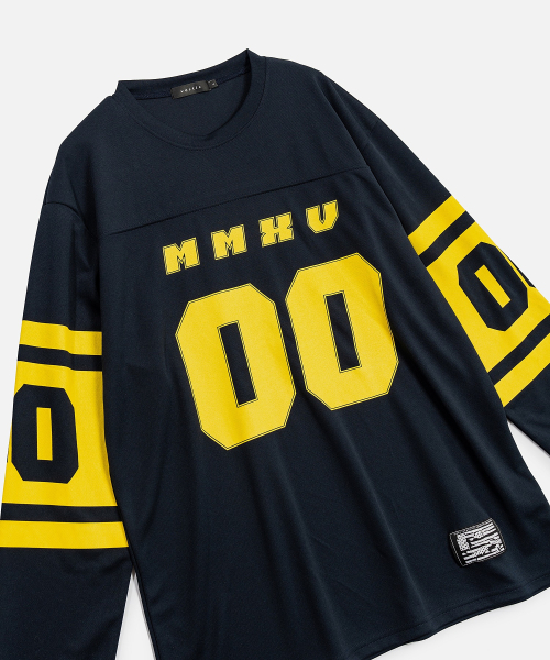 VASTIC(バスティック)の「フットボールジャージロングスリーブ_ネイビー(Tシャツ/カットソー・メンズ・その他・MEDIUM/LARGE)」の4枚目の写真