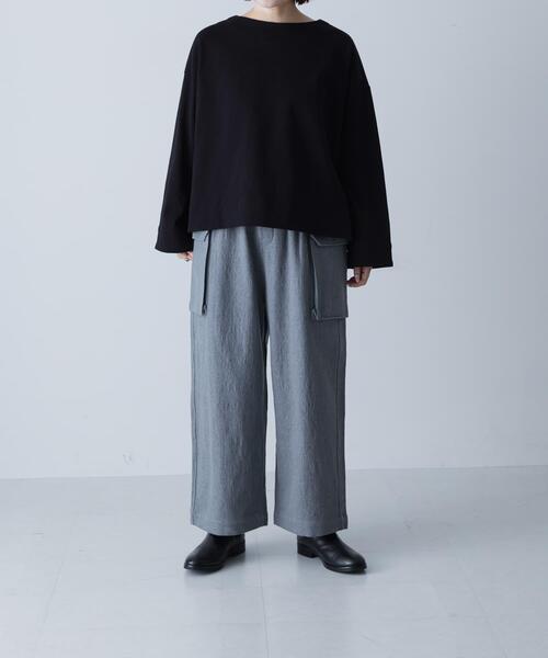 かぐれ（カグレ）の「コットンボートネックカットソー（Tシャツ/カットソー・レディース・ブラック/アイボリー/ホワイト系その他・FREE）」の16枚目の写真