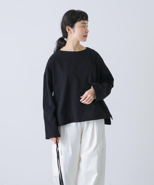 かぐれ（カグレ）の「コットンボートネックカットソー（Tシャツ/カットソー・レディース・ブラック/アイボリー/ホワイト系その他・FREE）」の17枚目の写真