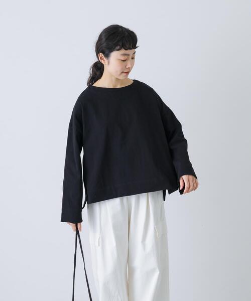 かぐれ（カグレ）の「コットンボートネックカットソー（Tシャツ/カットソー・レディース・ブラック/アイボリー/ホワイト系その他・FREE）」の18枚目の写真