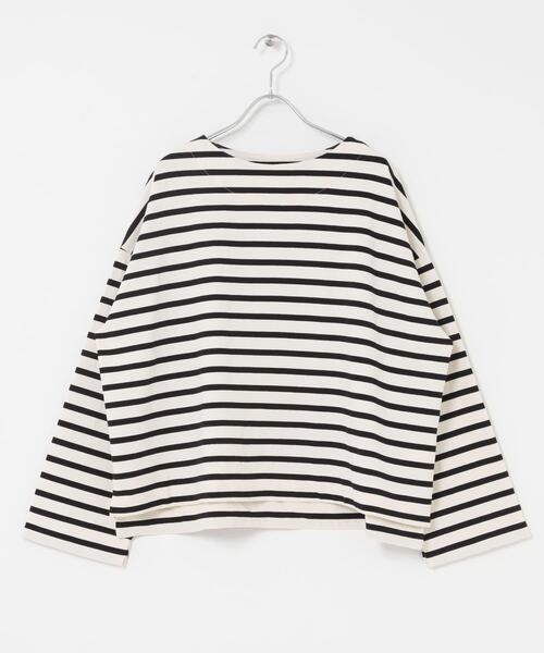 かぐれ（カグレ）の「コットンボートネックカットソー（Tシャツ/カットソー・レディース・ブラック/アイボリー/ホワイト系その他・FREE）」の5枚目の写真