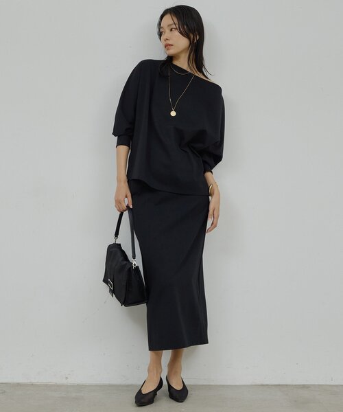 GALLARDAGALANTE(ガリャルダガランテ)の「オフショルポンチプルオーバー(Tシャツ/カットソー・レディース・モカ/ブラック・FREE)」の6枚目の写真