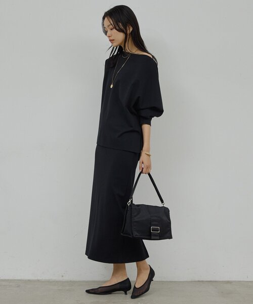 GALLARDAGALANTE(ガリャルダガランテ)の「オフショルポンチプルオーバー(Tシャツ/カットソー・レディース・モカ/ブラック・FREE)」の7枚目の写真