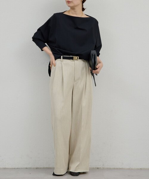 GALLARDAGALANTE(ガリャルダガランテ)の「オフショルポンチプルオーバー(Tシャツ/カットソー・レディース・モカ/ブラック・FREE)」の14枚目の写真