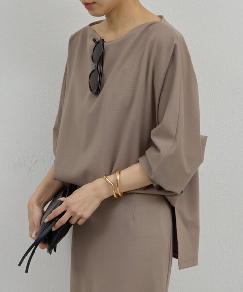 GALLARDAGALANTE(ガリャルダガランテ)の「オフショルポンチプルオーバー(Tシャツ/カットソー・レディース・モカ/ブラック・FREE)」の19枚目の写真