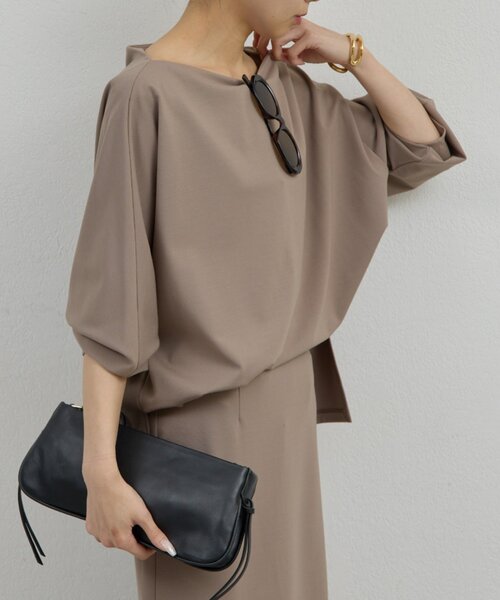 GALLARDAGALANTE(ガリャルダガランテ)の「オフショルポンチプルオーバー(Tシャツ/カットソー・レディース・モカ/ブラック・FREE)」の20枚目の写真