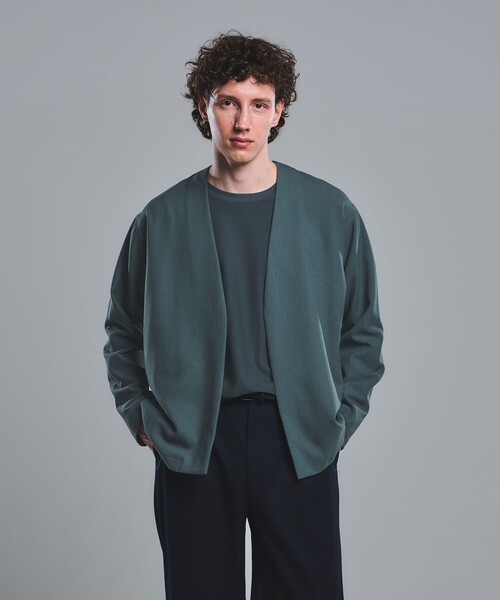 green label relaxing(グリーンレーベルリラクシング)の「KIVANC イージーカーディガン(カーディガン/ボレロ・メンズ・ブラック/ライトグレー/ケリーグリーン・S/M/L/XL)」の3枚目の写真
