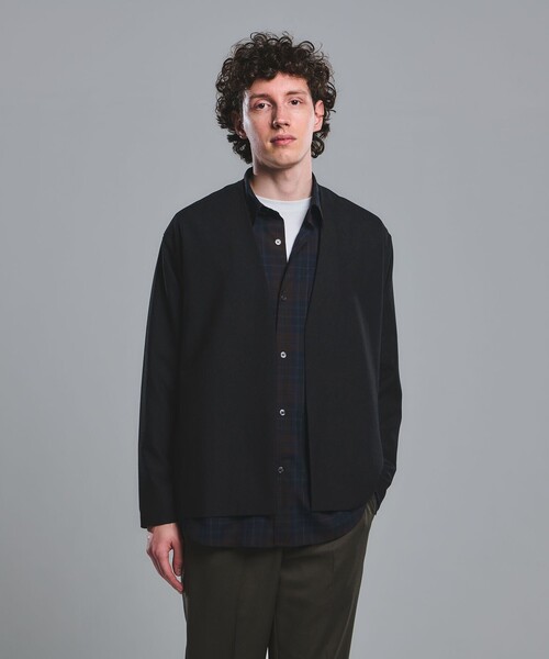 green label relaxing(グリーンレーベルリラクシング)の「KIVANC イージーカーディガン(カーディガン/ボレロ・メンズ・ブラック/ライトグレー/ケリーグリーン・S/M/L/XL)」の1枚目の写真