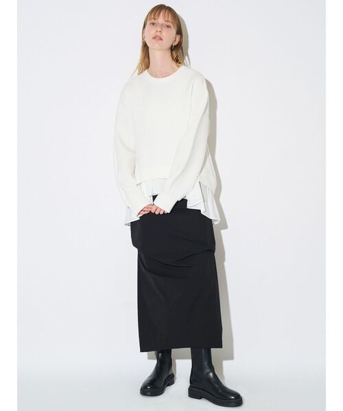 ELENDEEK（エレンディーク）の「アシメタックIラインスカート（スカート・レディース・ブラック/ベージュ・01/02）」の10枚目の写真