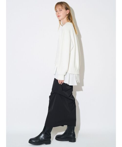 ELENDEEK（エレンディーク）の「アシメタックIラインスカート（スカート・レディース・ブラック/ベージュ・01/02）」の11枚目の写真