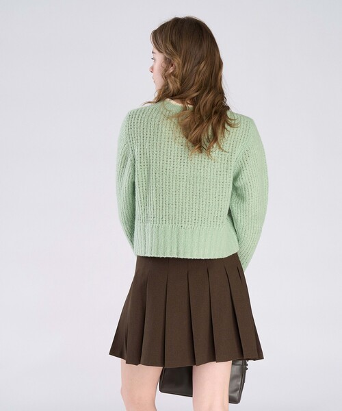 To b. by agnes b.（トゥービーバイアニエスベー）の「バイカラーライン ニット プルオーバー（ニット/セーター・レディース・グリーン系その他・FREE）」の6枚目の写真