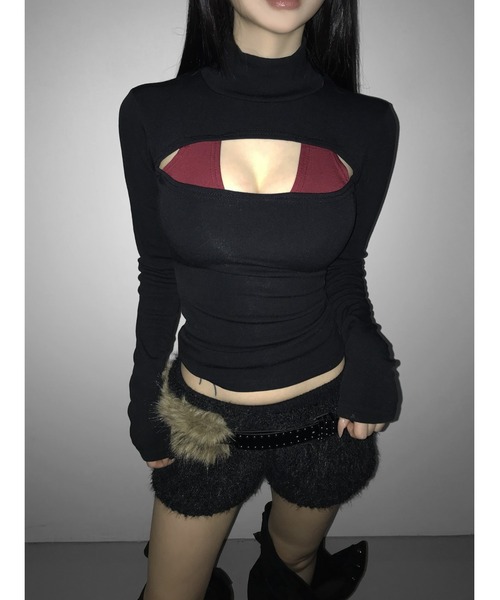 THEAIRTOWN(ジエアタウン)の「popcorn fur shorts(その他パンツ・レディース・ピンク/ブラック・FREE)」の6枚目の写真