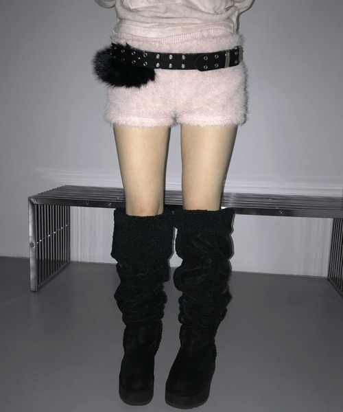 THEAIRTOWN(ジエアタウン)の「popcorn fur shorts(その他パンツ・レディース・ピンク/ブラック・FREE)」の9枚目の写真