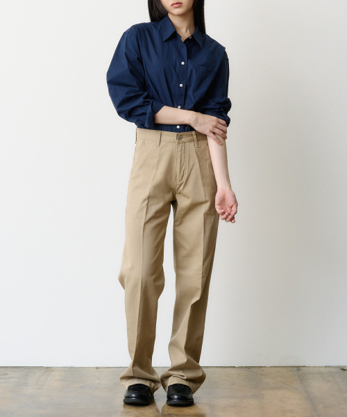 DENMADE(デンメイド)の「(WOMEN) DEN0661 wide chino pants (beige)(その他パンツ・レディース・その他・M/XS/S)」の1枚目の写真