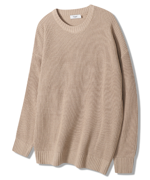 POLYGRAM(ポリグラム)の「デイリーハチオーバーサイズラウンドニット - 6COLOR(ニット/セーター・レディース・ベージュ/グレー/クリーム/ワイン/ネイビー/チャコール・FREE)」の9枚目の写真