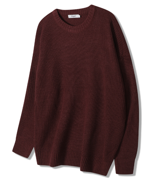 POLYGRAM(ポリグラム)の「デイリーハチオーバーサイズラウンドニット - 6COLOR(ニット/セーター・レディース・ベージュ/グレー/クリーム/ワイン/ネイビー/チャコール・FREE)」の10枚目の写真
