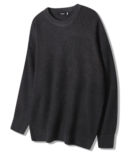 POLYGRAM(ポリグラム)の「デイリーハチオーバーサイズラウンドニット - 6COLOR(ニット/セーター・レディース・ベージュ/グレー/クリーム/ワイン/ネイビー/チャコール・FREE)」の12枚目の写真