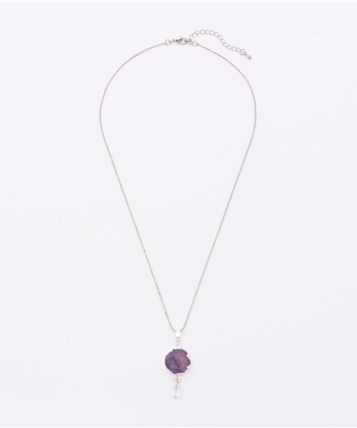 チャイハネ（チャイハネ）の「【チャイハネ】クリスタル ドゥルージーネックレス（ネックレス・レディース・ピンク/ホワイト/パープル/ブルー・FREE）」の5枚目の写真