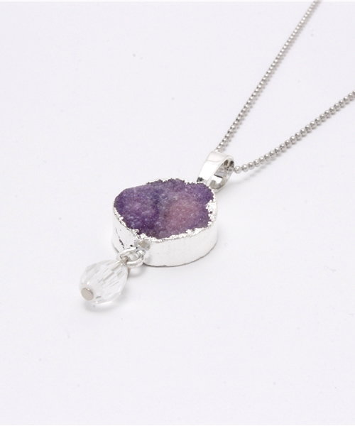 チャイハネ（チャイハネ）の「【チャイハネ】クリスタル ドゥルージーネックレス（ネックレス・レディース・ピンク/ホワイト/パープル/ブルー・FREE）」の6枚目の写真