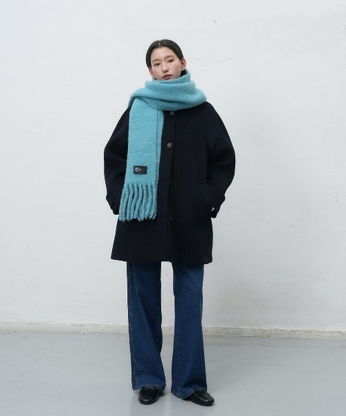 GENERAL IDEA（ジェネラルアイデア）の「【GENERAL IDEA】ウールバルマカンハーフコート / WOOL BALMACAN HALF-COAT（チェスターコート・レディース・ネイビー/オートミール/チャコール・L/M/S）」の18枚目の写真