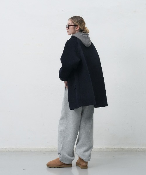 GENERAL IDEA（ジェネラルアイデア）の「【GENERAL IDEA】ウールバルマカンハーフコート / WOOL BALMACAN HALF-COAT（チェスターコート・レディース・ネイビー/オートミール/チャコール・L/M/S）」の20枚目の写真