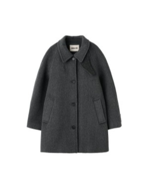 GENERAL IDEA（ジェネラルアイデア）の「【GENERAL IDEA】ウールバルマカンハーフコート / WOOL BALMACAN HALF-COAT（チェスターコート・レディース・ネイビー/オートミール/チャコール・L/M/S）」の9枚目の写真