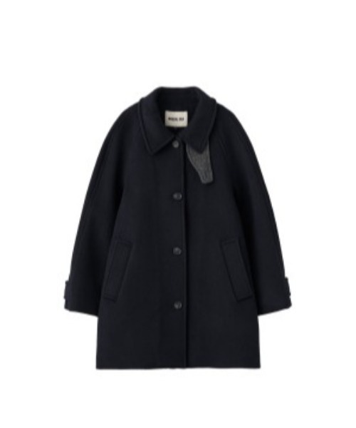 GENERAL IDEA（ジェネラルアイデア）の「【GENERAL IDEA】ウールバルマカンハーフコート / WOOL BALMACAN HALF-COAT（チェスターコート・レディース・ネイビー/オートミール/チャコール・L/M/S）」の21枚目の写真