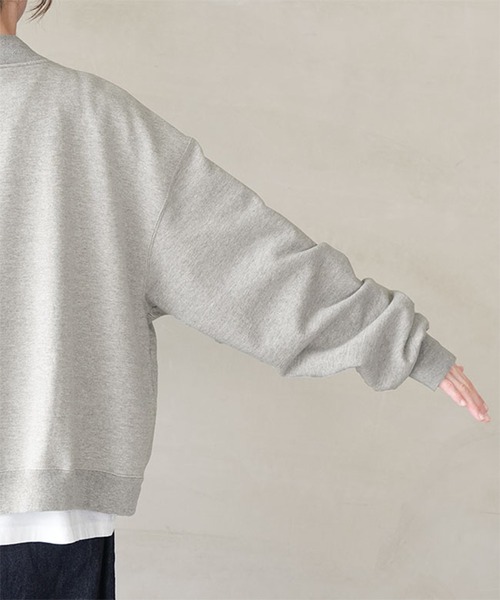 SOLAMONAT(ソラモナ)の「ふわりと裏毛 ハーフジッププルオーバー(Tシャツ/カットソー・レディース・杢グレー/ブラック/オートミール・FREE)」の15枚目の写真