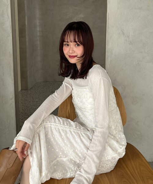 mystic(ミスティック)の「【@akane__11.1企画】ドロストフラワーキャミワンピース(ワンピース・レディース・オフホワイト/ブラック・FREE/2)」の7枚目の写真