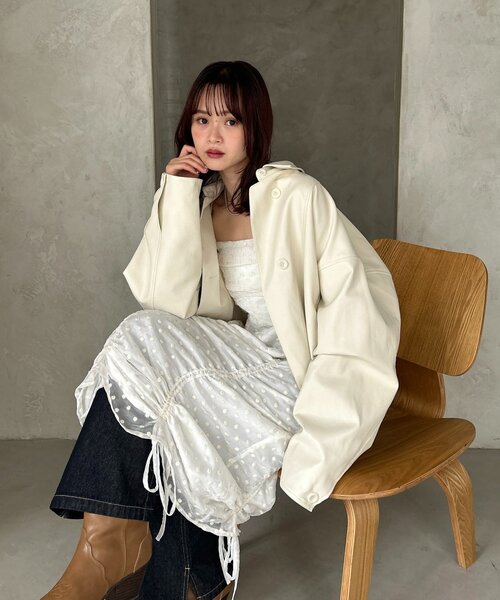 mystic(ミスティック)の「【@akane__11.1企画】ドロストフラワーキャミワンピース(ワンピース・レディース・オフホワイト/ブラック・FREE/2)」の14枚目の写真